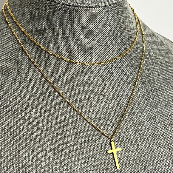 Layered Cross Necklace Women Cross Choker Necklace Faith Jewelry Cross Necklace - Picture 14 of 14